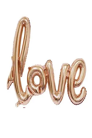 Valentine's Day Wedding Anniversary Love Foil Balloon  Rose Gold